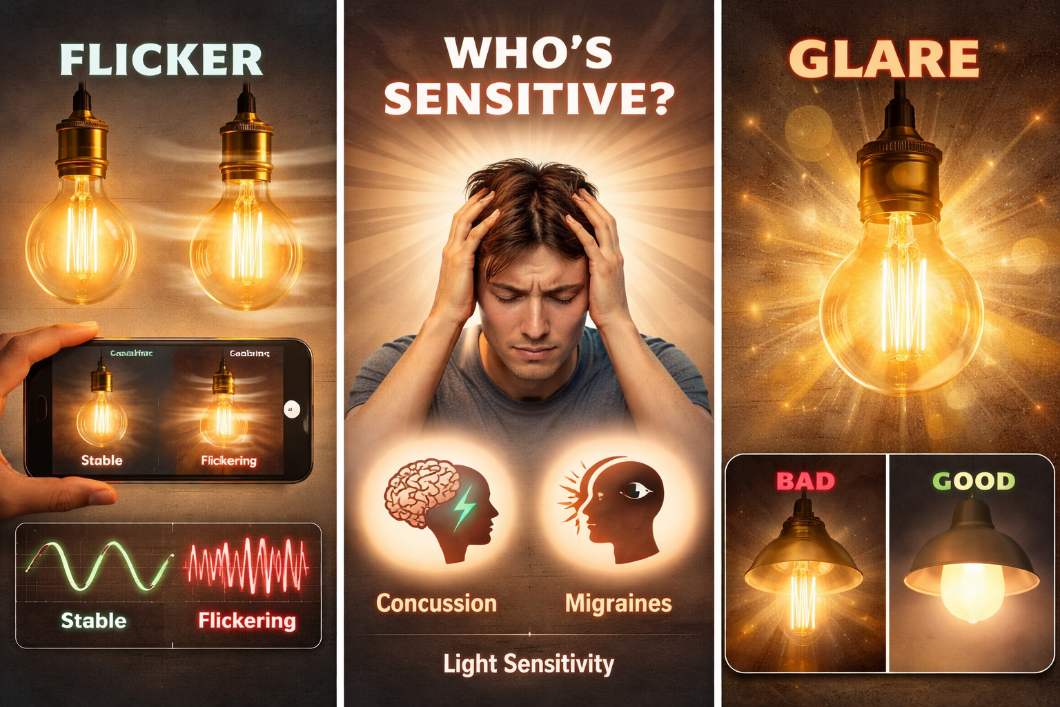 Flicker & Glare: The Two Lighting Problems You Feel (Even When You Can’t See Them)