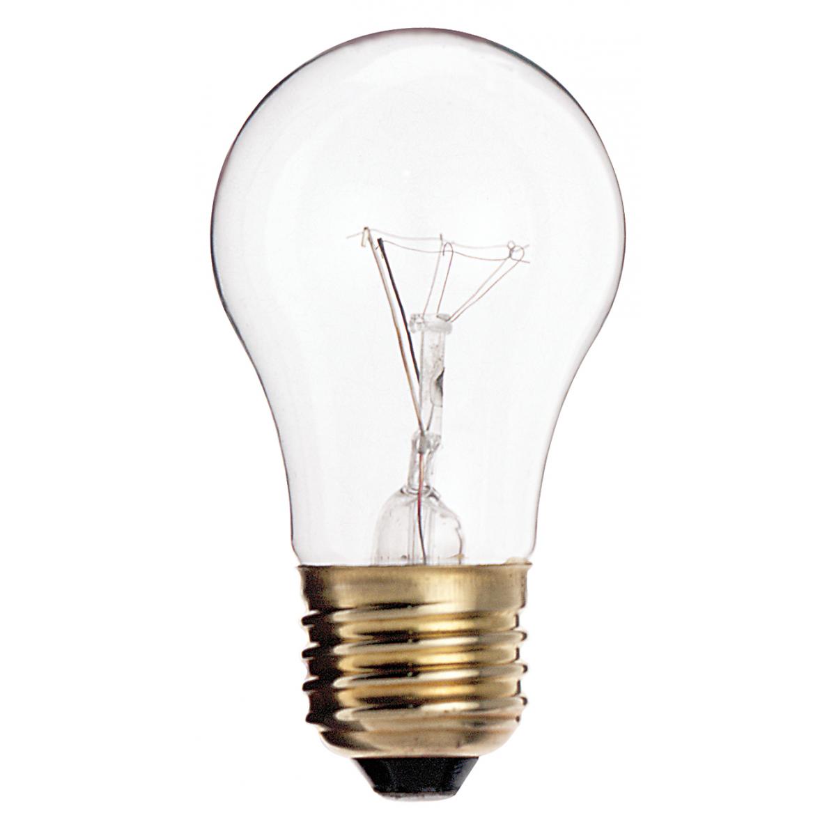 E26 40W A15 Incandescent Bulb | 25-Pack | Clear Glass | 130V/120V | Appliance & General Use - Buchanan Lighting LTD.