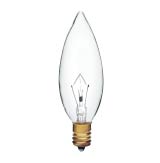 E14 40W B10 Incandescent Bulb | 12-Pack | Clear Glass | 130V | European Candelabra Base - Buchanan Lighting LTD.