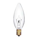 E12 40W B8 Incandescent Bulb | 12-Pack | Clear Glass | 130V | Candelabra Base - Buchanan Lighting LTD.