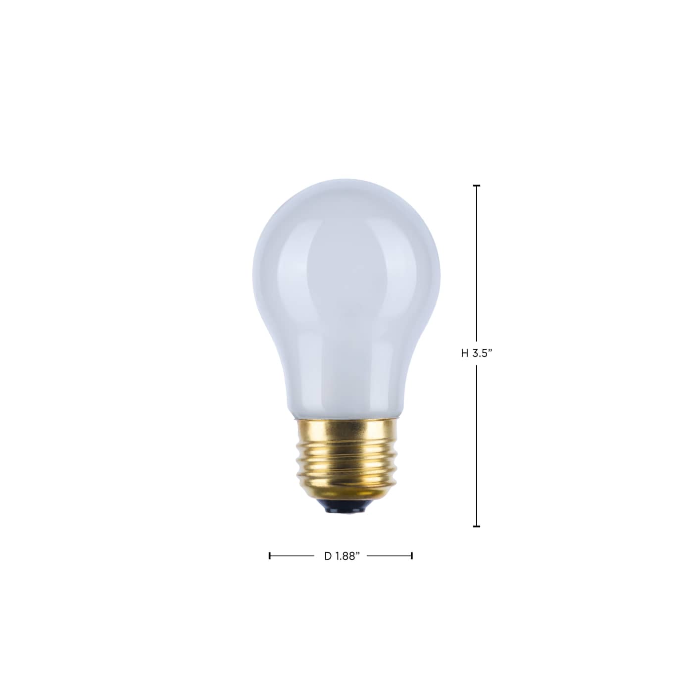 Satco Shatterproof Incandescent A15 Bulb, 40W, E26 Medium Base, 130V, Frosted, 2700K, Dimmable, 265 lm - Buchanan Lighting LTD.