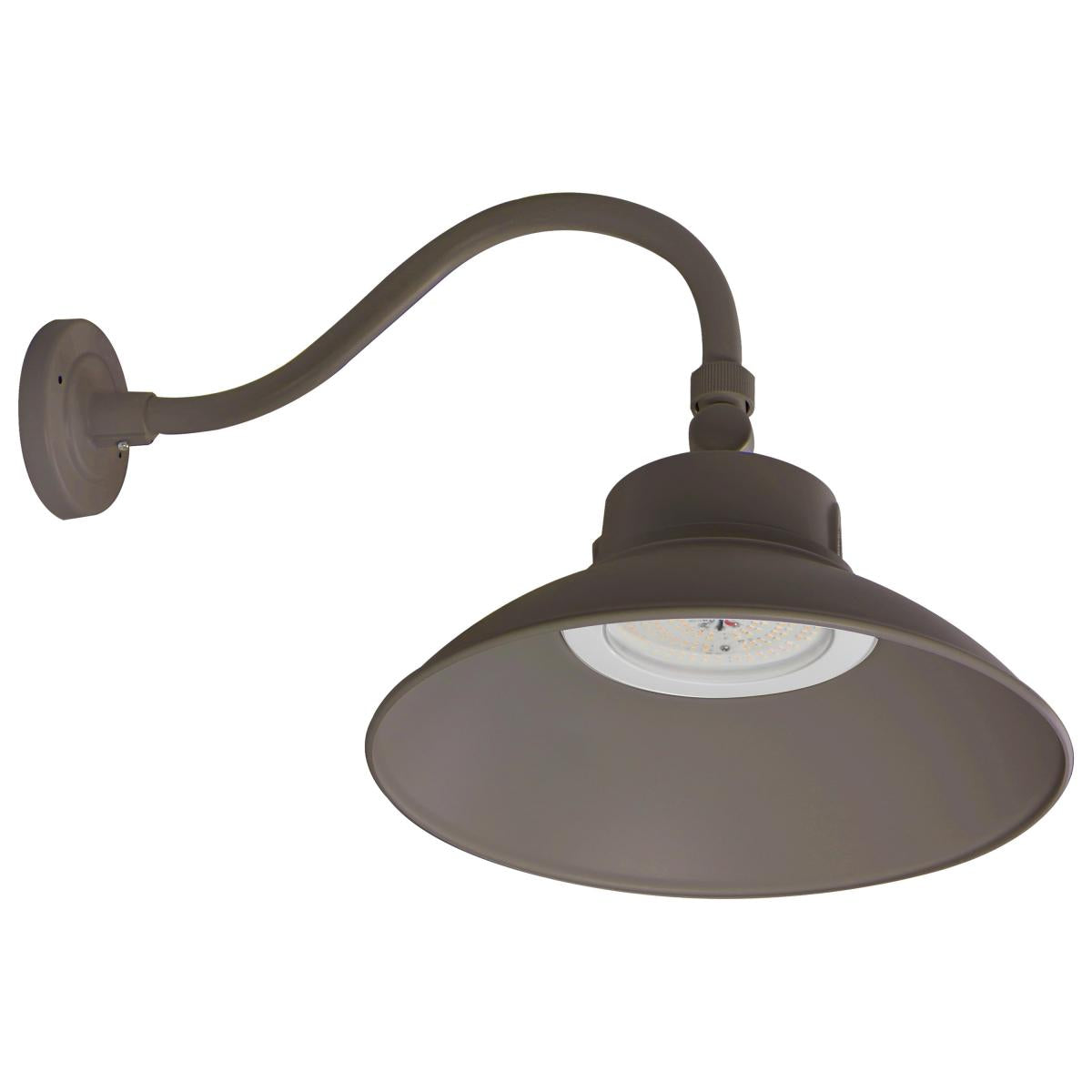 LED Gooseneck Light – 30W/40W/50W, CCT Selectable, Bronze, 120-277V with Photocell - Buchanan Lighting LTD.