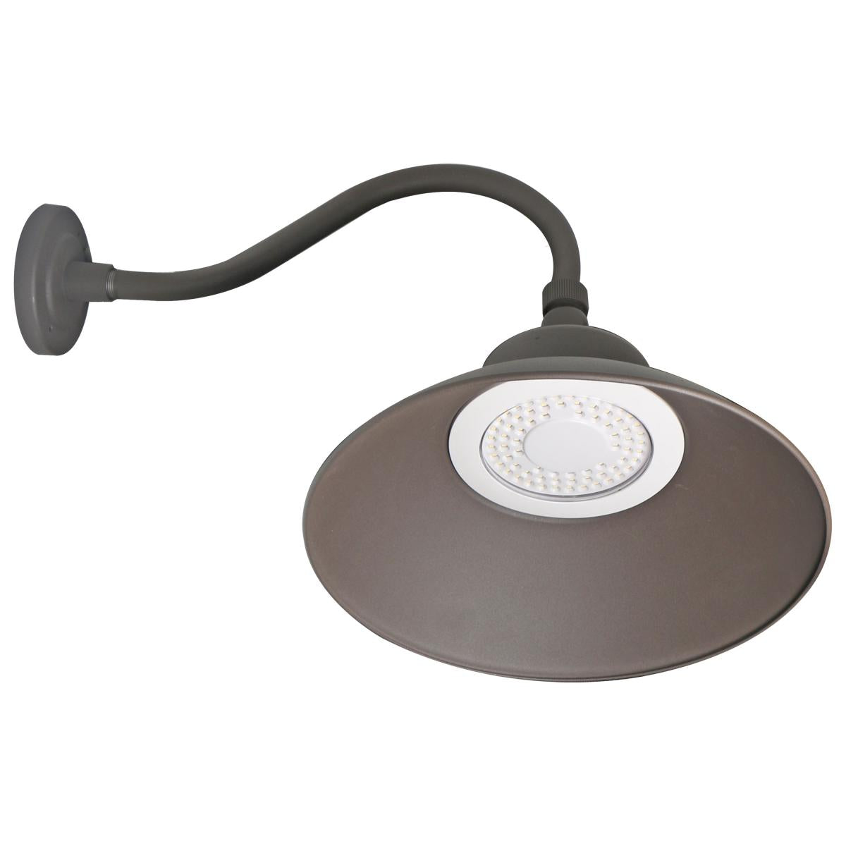 LED Gooseneck Light – 30W/40W/50W, CCT Selectable, Bronze, 120-277V with Photocell - Buchanan Lighting LTD.