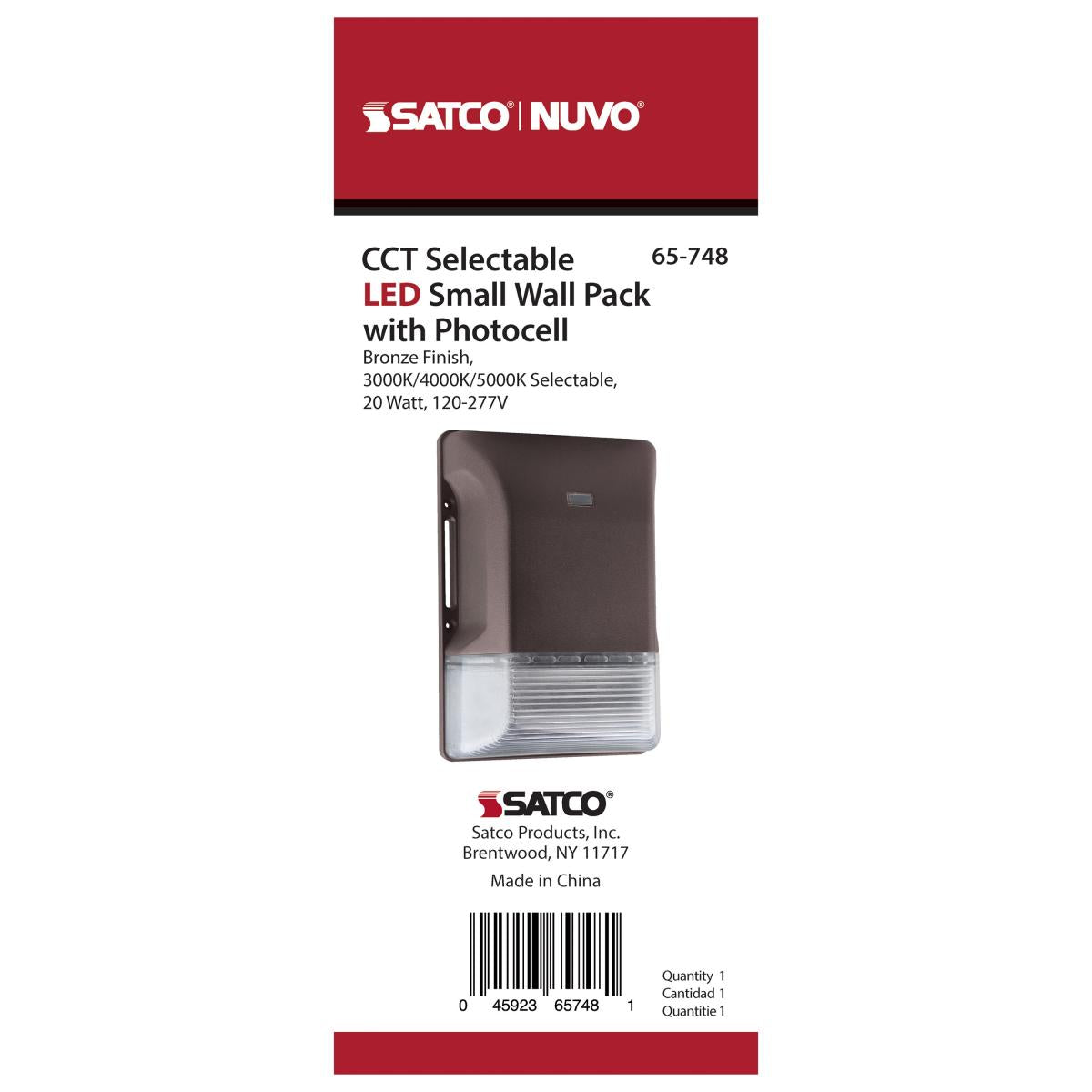 20W LED Small Wall Pack – CCT Selectable, Photocell Sensor, IP65 Rated - Buchanan Lighting LTD.