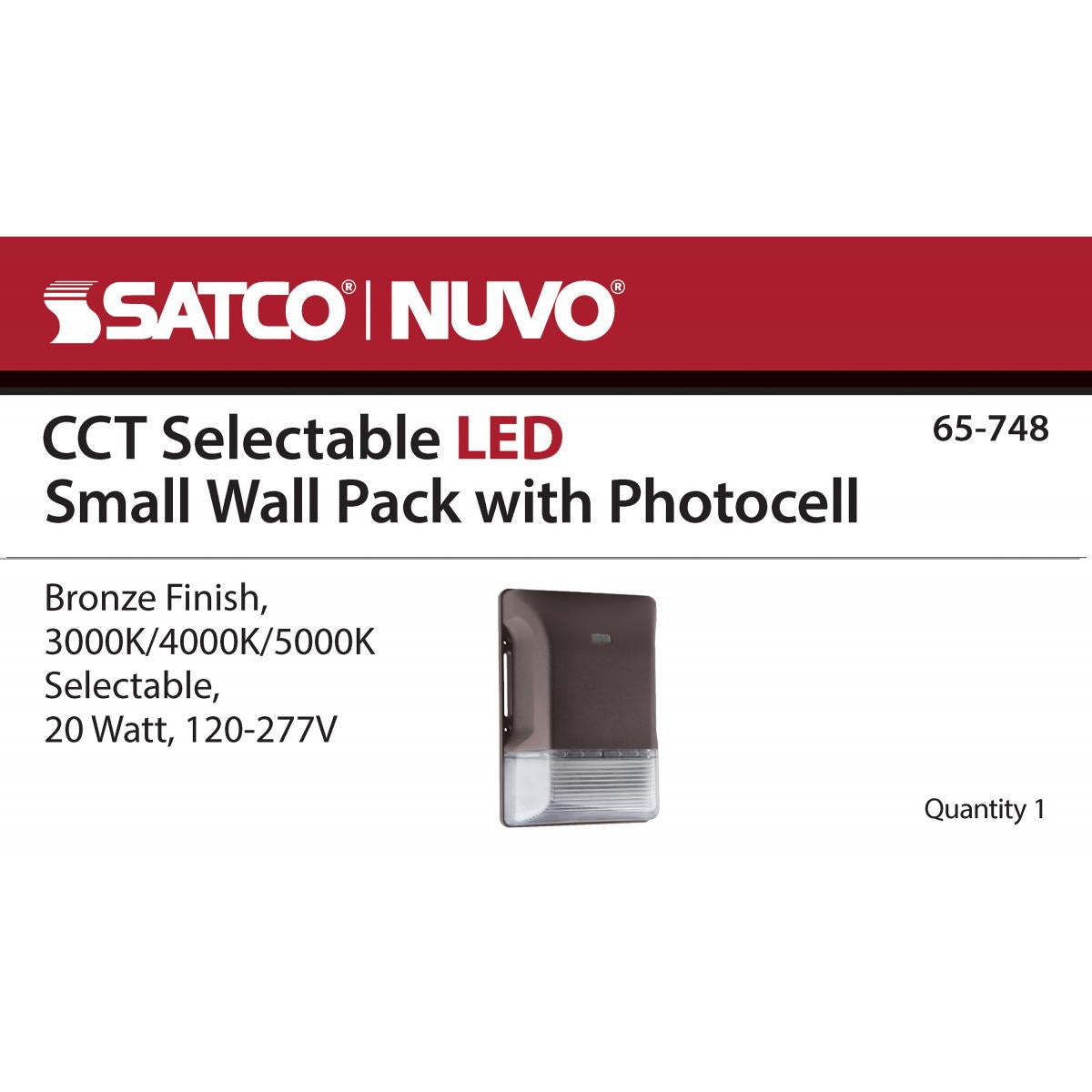 20W LED Small Wall Pack – CCT Selectable, Photocell Sensor, IP65 Rated - Buchanan Lighting LTD.