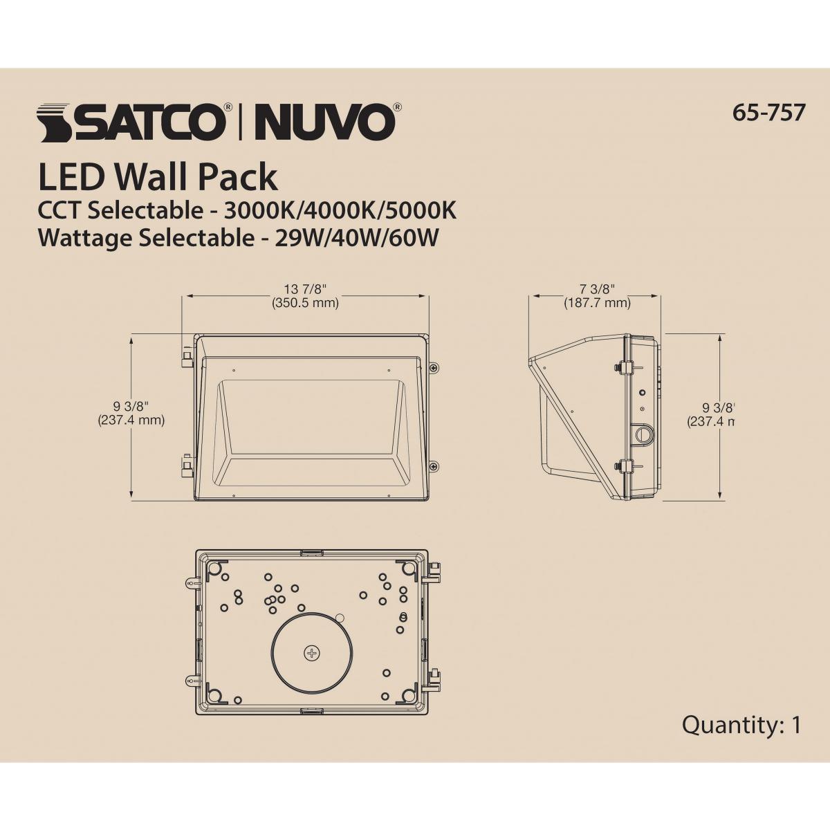 LED Wall Pack – CCT & Wattage Adjustable, Photocell, IP65 Rated - Buchanan Lighting LTD.