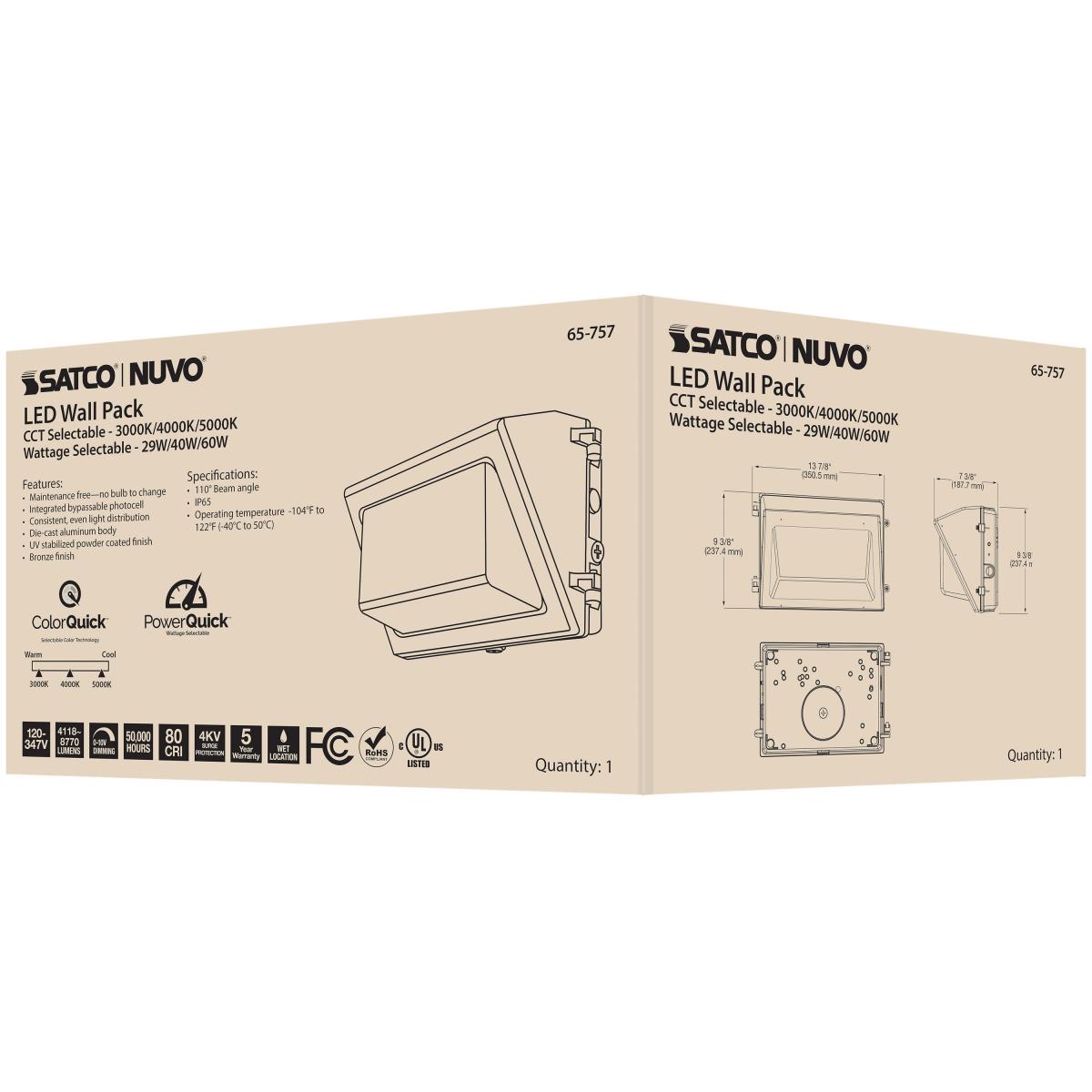 LED Wall Pack – CCT & Wattage Adjustable, Photocell, IP65 Rated - Buchanan Lighting LTD.