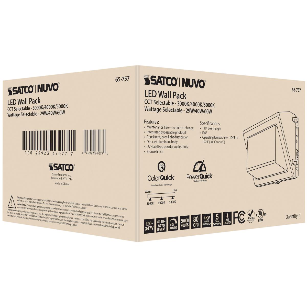 LED Wall Pack – CCT & Wattage Adjustable, Photocell, IP65 Rated - Buchanan Lighting LTD.