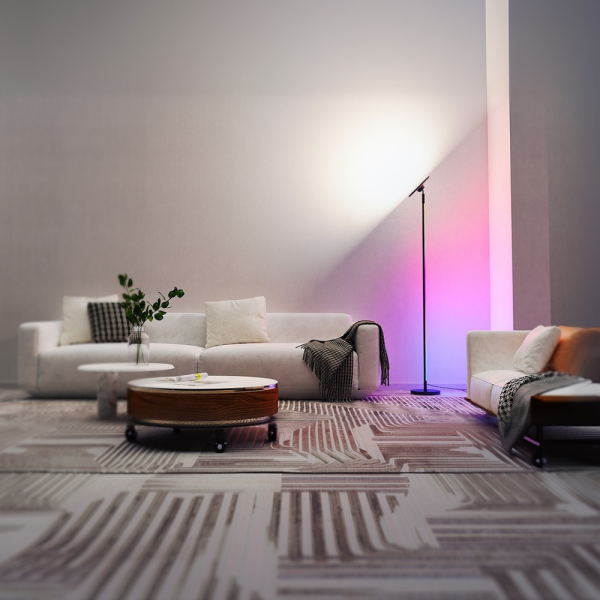 Smart RGBIC Atmosphere Floor Lamp, 2000 Lumens, (Tuya/Alexa/Google) - Buchanan Lighting LTD.