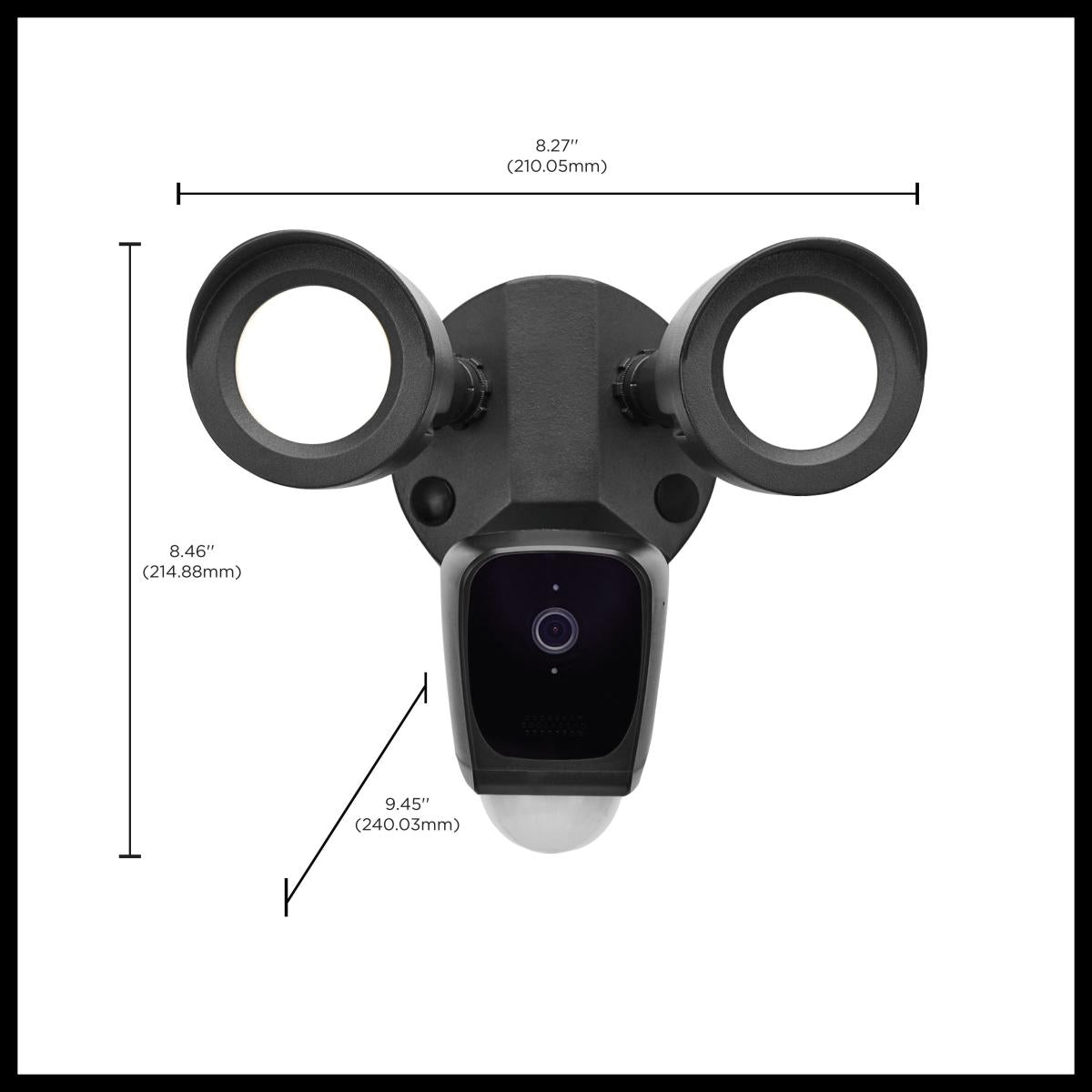 Smart Outdoor Bullet Security Light with Camera | 20W | 3000K Warm White | Starfish IoT | WiFi Enabled | Black Finish - Buchanan Lighting LTD.