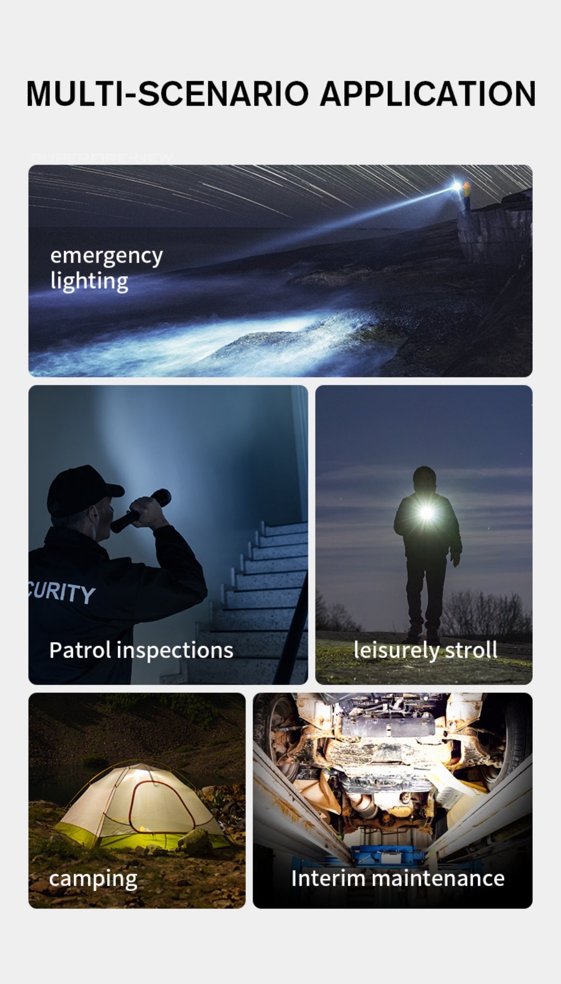 SUPERFIRE C16 Long-Range LED Flashlight | 2700LM, 500m Beam, Rechargeable - Buchanan Lighting LTD.