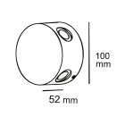 Surface Mounted LED Wall Light – 4W, 321Lm, 3000K, IP54, Black - Buchanan Lighting LTD.
