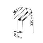 Surface Mounted LED Wall Light – 9W, 630Lm, 3000K, IP54, Black - Buchanan Lighting LTD.