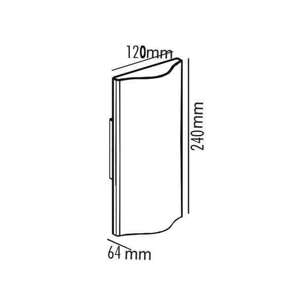 Surface Mounted LED Wall Light – 14W, 990Lm, 3000K, IP54, Black - Buchanan Lighting LTD.