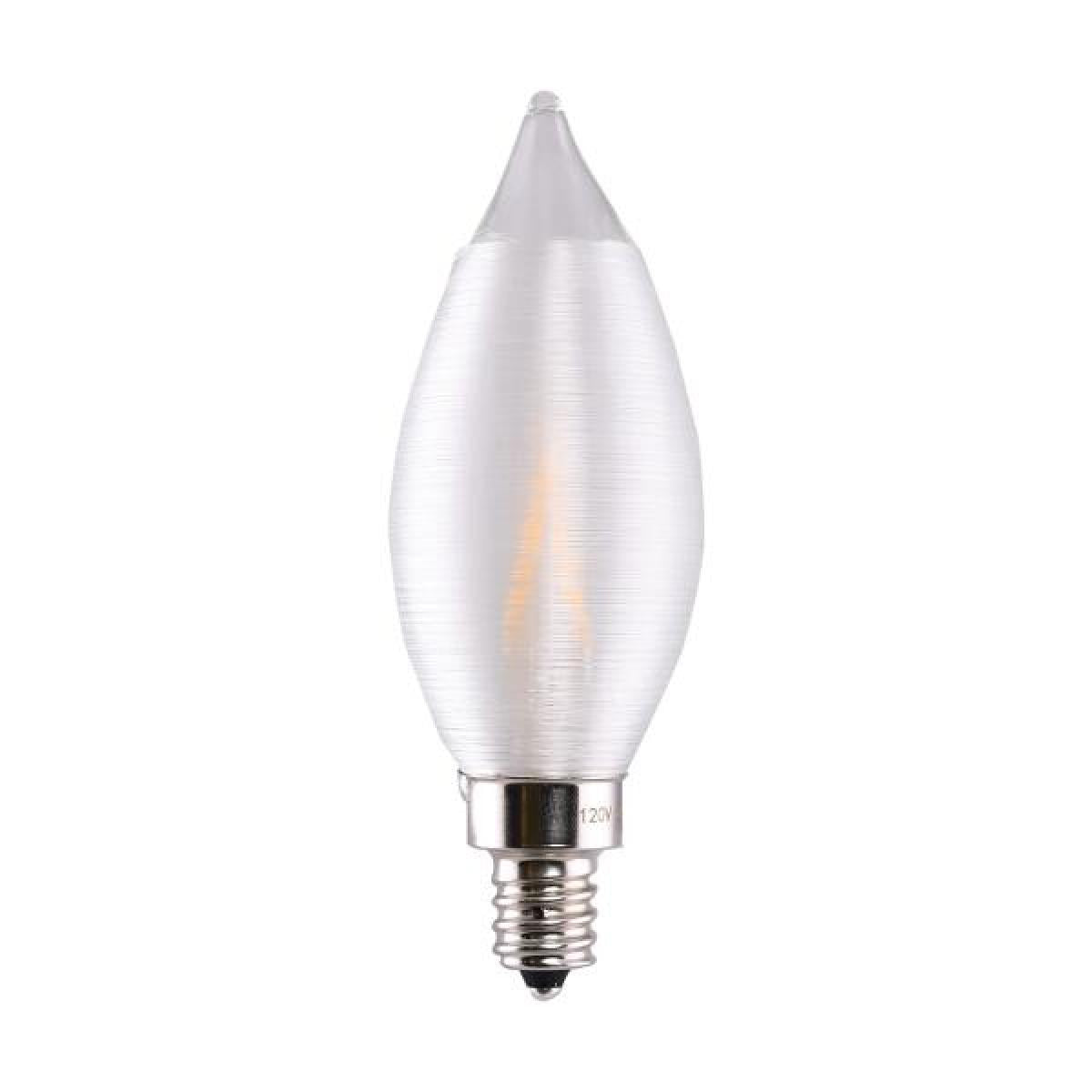 E12 4W Satin Spun LED Candle Bulb | 6-Pack | 2700K Warm White | 300LM | Dimmable | 40W Equivalent - Buchanan Lighting LTD.