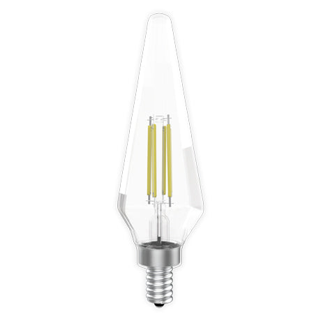 E12 5.5W Spear-Shaped LED Candle Bulb | 6-Pack | 3000K Warm White | 600LM | Dimmable | 60W Equivalent - Buchanan Lighting LTD.