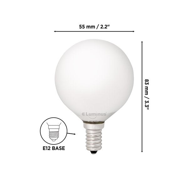 Luminus 4W G16.5 LED Globe Bulb | 6-Pack | 2700K Clear, 2700K Frost & 5000K Frost | 350LM | Dimmable | 40W Equivalent - Buchanan Lighting LTD.
