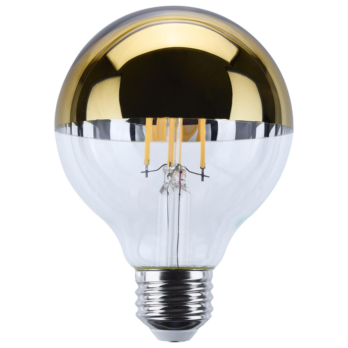 G25 Gold Half Mirror LED Bulb – 5.5W (60W Equivalent) | 2700K Warm White | Dimmable - Buchanan Lighting LTD.