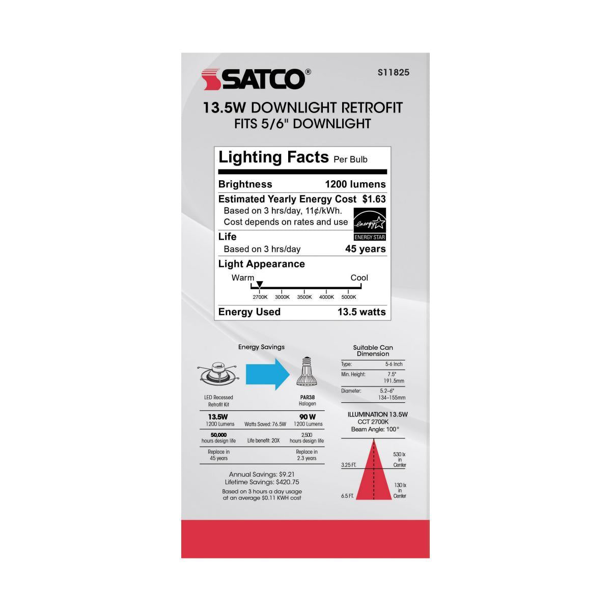 5"-6" Pot Light LED Retrofit, 13.5W, 5CCT - Buchanan Lighting LTD.