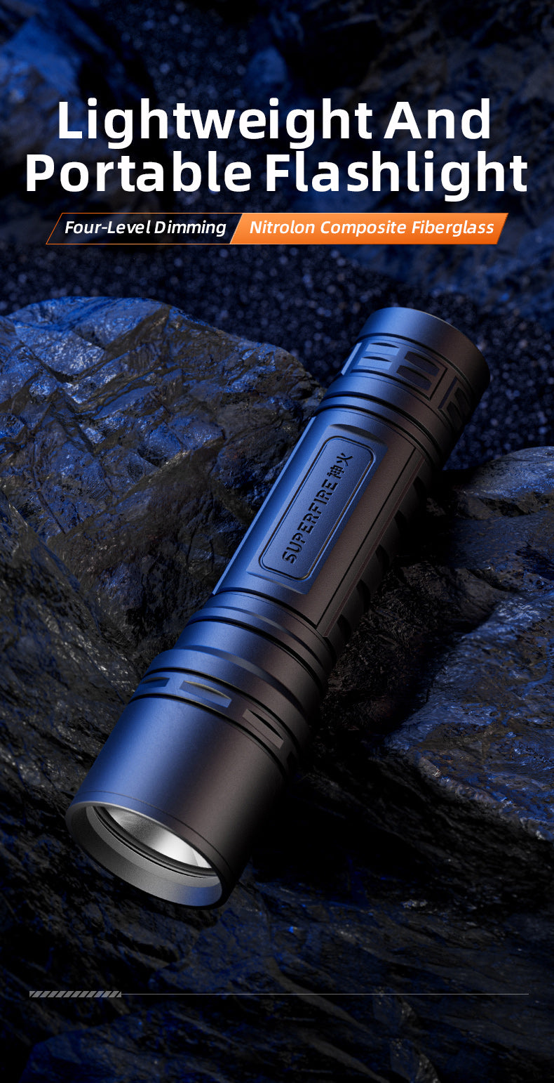 SUPERFIRE S33-N Lightweight & Portable Flashlight | 140LM, USB Rechargeable - Buchanan Lighting LTD.