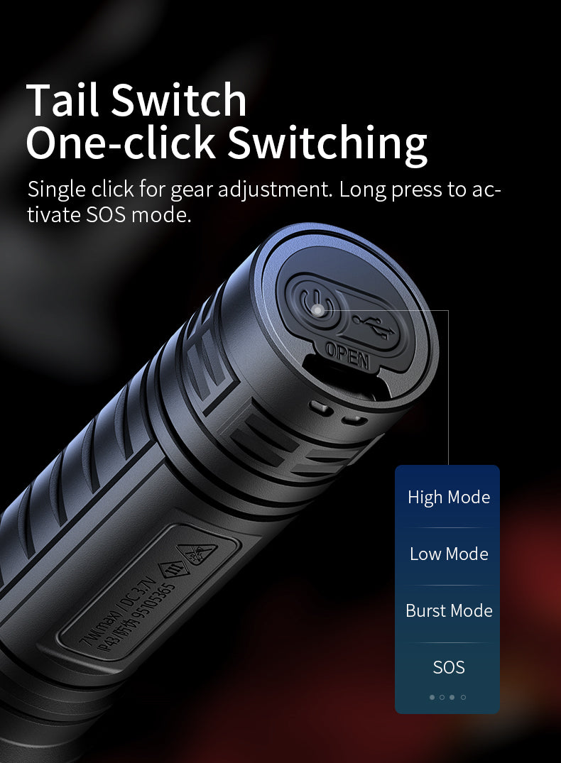 SUPERFIRE S33-N Lightweight & Portable Flashlight | 140LM, USB Rechargeable - Buchanan Lighting LTD.