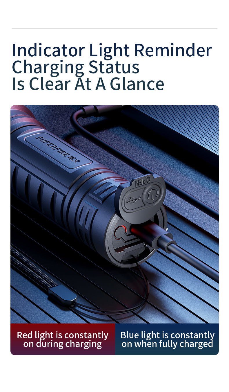 SUPERFIRE S33-N Lightweight & Portable Flashlight | 140LM, USB Rechargeable - Buchanan Lighting LTD.