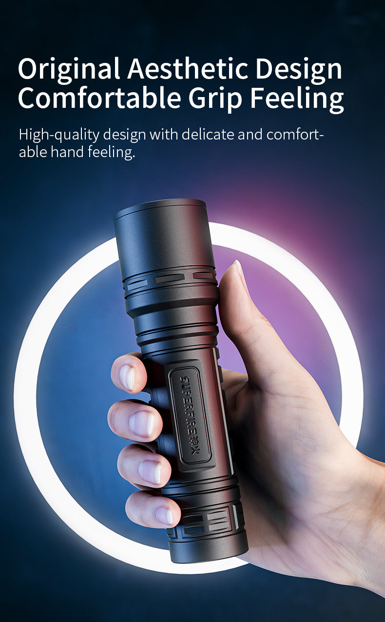 SUPERFIRE S33-N Lightweight & Portable Flashlight | 140LM, USB Rechargeable - Buchanan Lighting LTD.