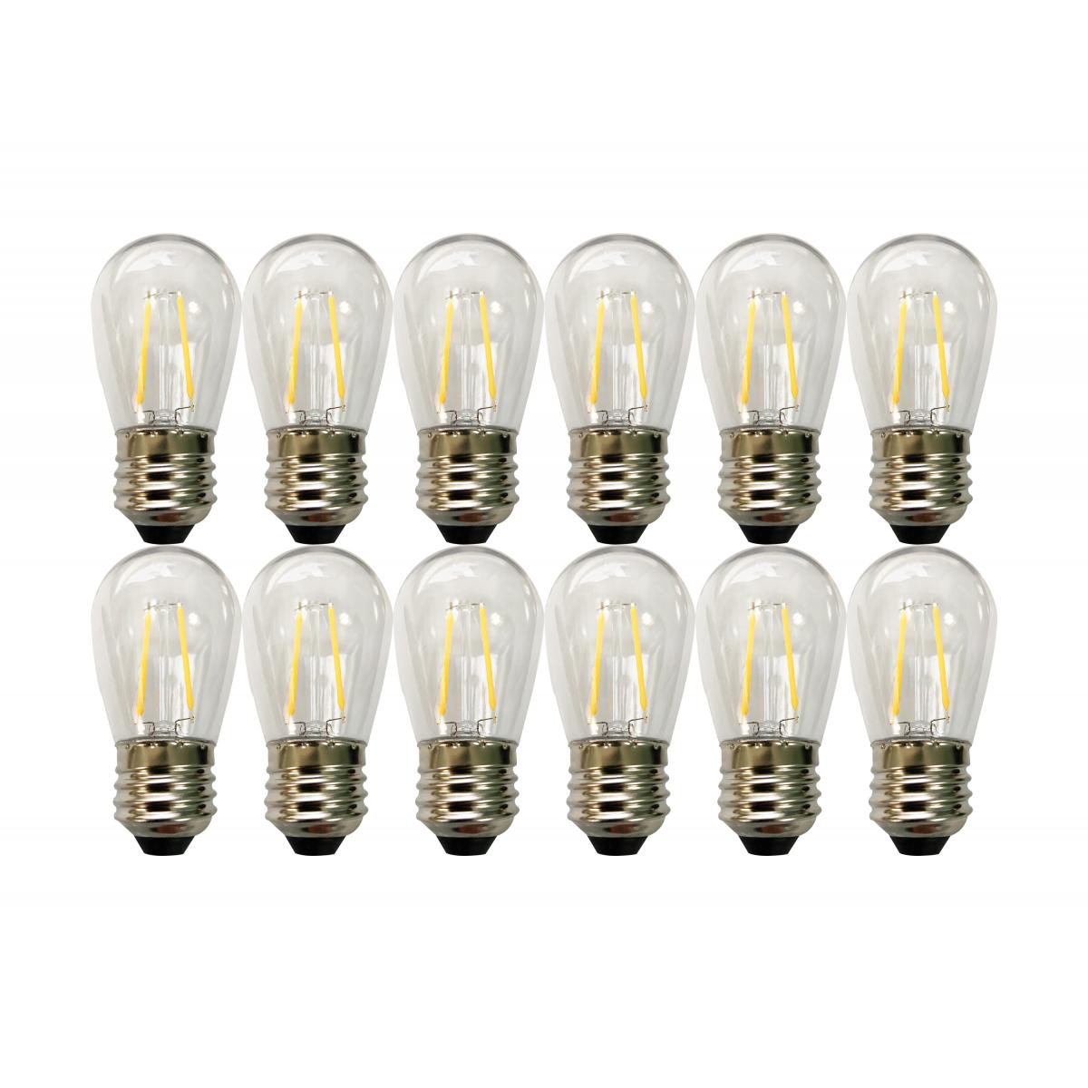 24-Foot LED String Light – 12 Vintage Edison Bulbs, Weatherproof, 120V - Buchanan Lighting LTD.