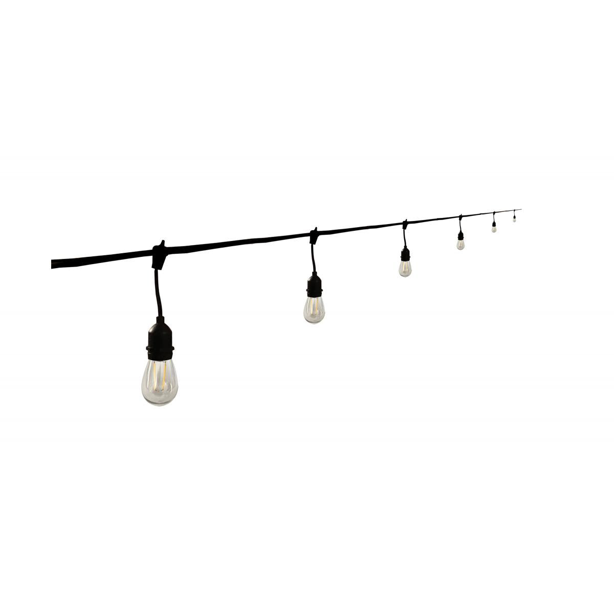24-Foot LED String Light – 12 Vintage Edison Bulbs, Weatherproof, 120V - Buchanan Lighting LTD.