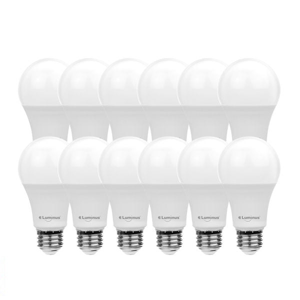 Luminus 8W A19 LED Bulb | 12-Pack | 2700K & 5000K | 800LM | Dimmable | 60W Equivalent - Buchanan Lighting LTD.