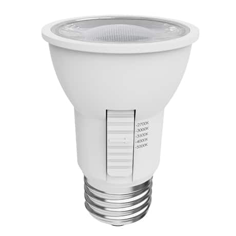 PAR16 LED Bulb, 5.5W, E26 Base, 40° Beam, 5-CCT Selectable (2700K–5000K), 500 lm, Enclosed Rated (120V) - Buchanan Lighting LTD.