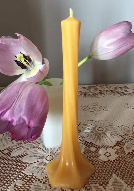 8" Twisted Taper Beeswax Candle | 100% Canadian Beeswax | Handmade | 11+ Hour Burn | Eco-Friendly - Buchanan Lighting LTD.
