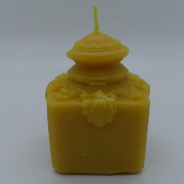 Victorian Silver Filigree Cap Cut Glass Candle | 100% Canadian Beeswax | Handmade | 20+ Hour Burn | Circa 1897 - Buchanan Lighting LTD.