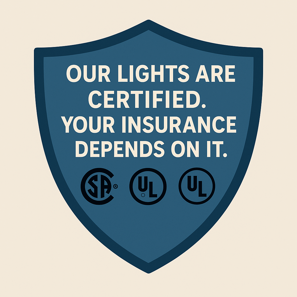 💡 Why Certification Matters: The Hidden Dangers of Cheap, Uncertified Lights