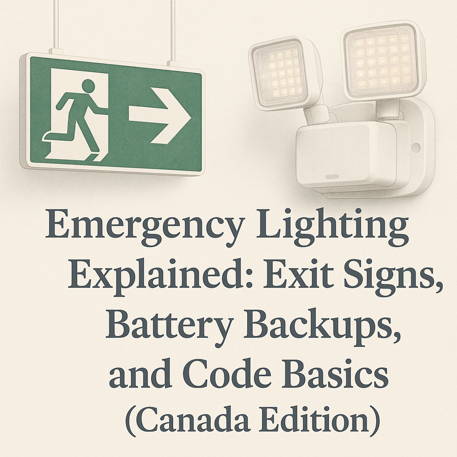 Emergency Lighting in Canada: Exit Signs, Battery Backups & NBCC Explained