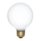 Incandescent G25 Globe Bulb, 40W, E26 Medium Base, 130V, Frosted White, 3000 Hr — 40G25/WH/3M/130V/STD - Buchanan Lighting LTD.