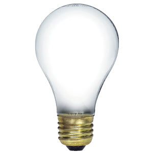 E26 100W A19 Rough Service Incandescent Bulb | 12-Pack | Frosted | 130V | Heavy-Duty & Residential Use