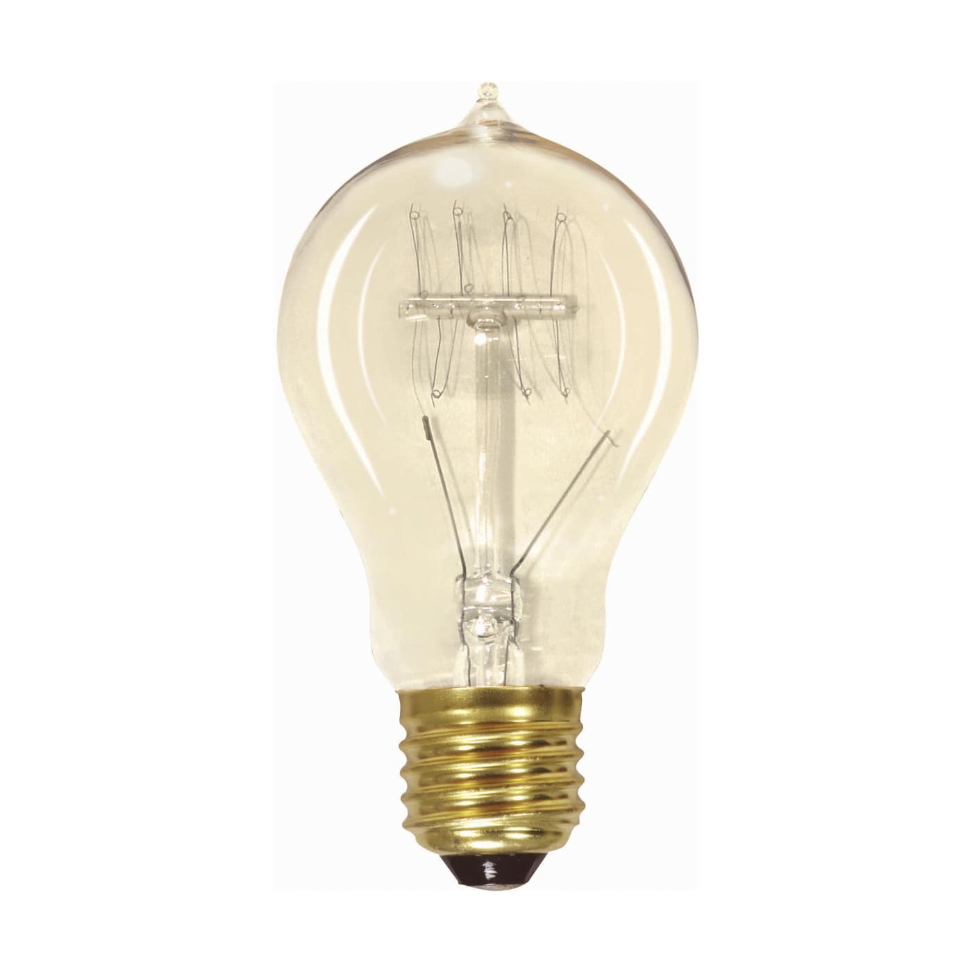 Satco Vintage Style Incandescent A19 Bulb, 60W, E26 Medium Base, Clear, Quad Loop Filament, 2700K, 240 lm, Dimmable (120V) - Buchanan Lighting LTD.