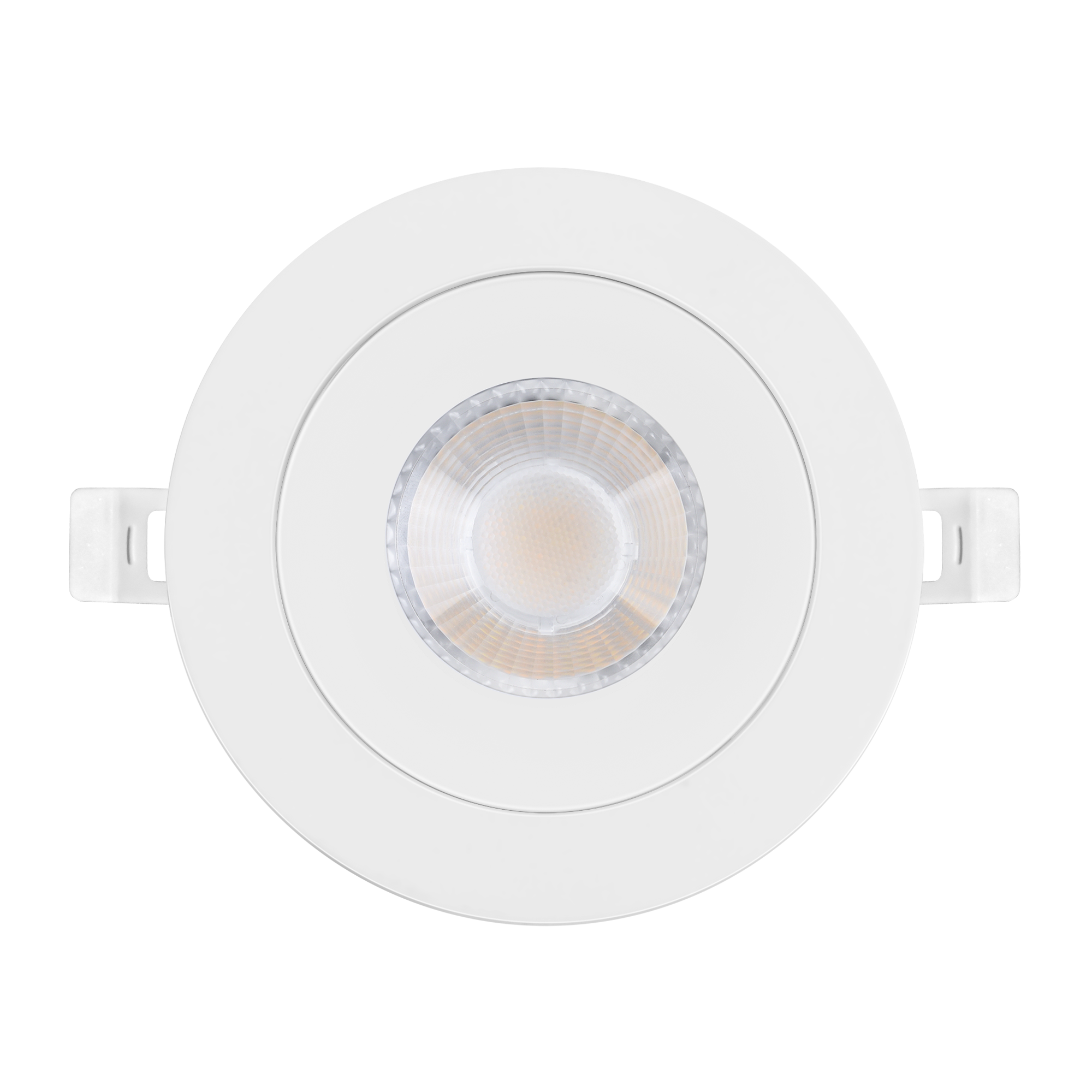 4-Inch LED Gimbal Light – 3CCT, 9W, 900 Lumens, Round with White Trim - Buchanan Lighting LTD.