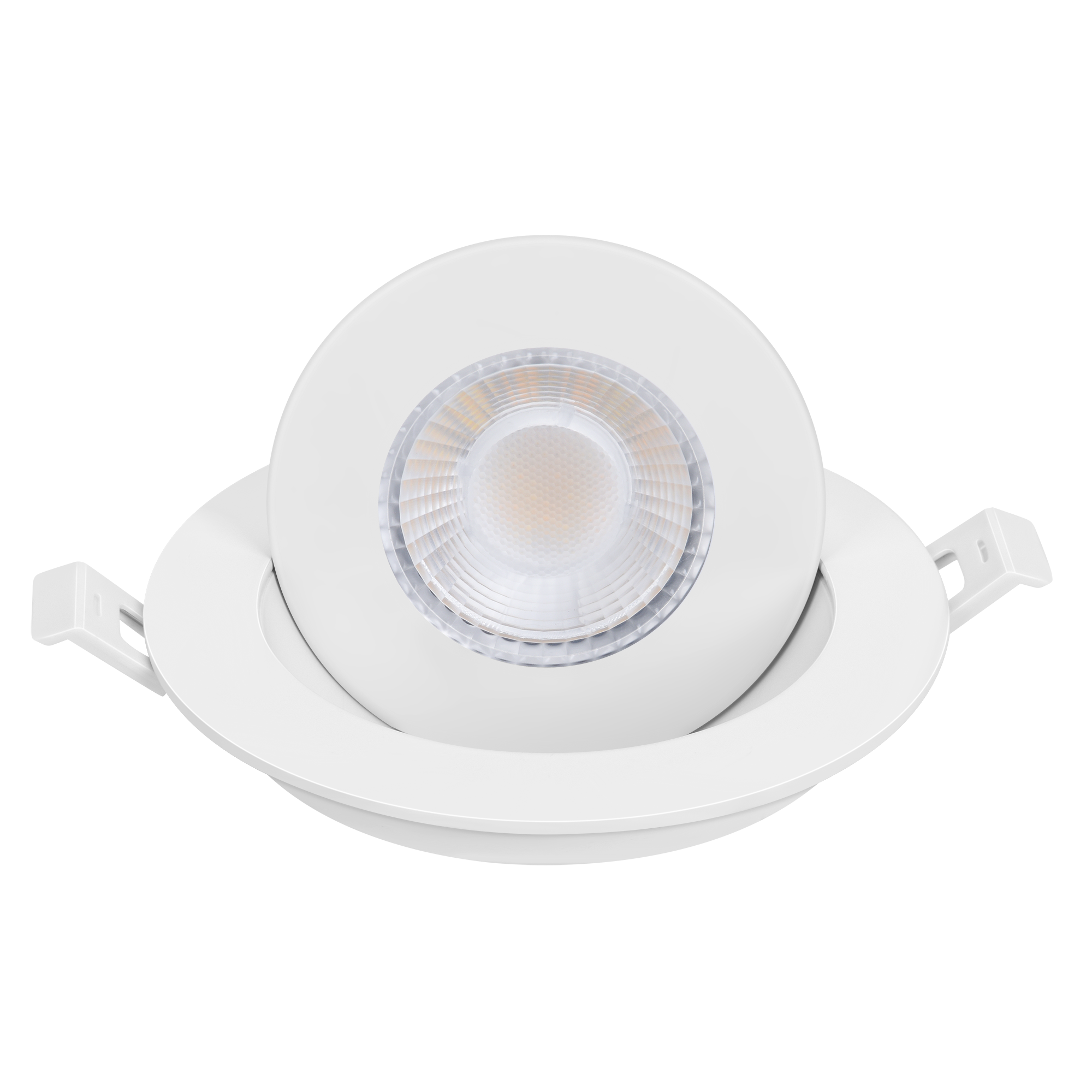 4-Inch LED Gimbal Light – 3CCT, 9W, 900 Lumens, Round with White Trim - Buchanan Lighting LTD.
