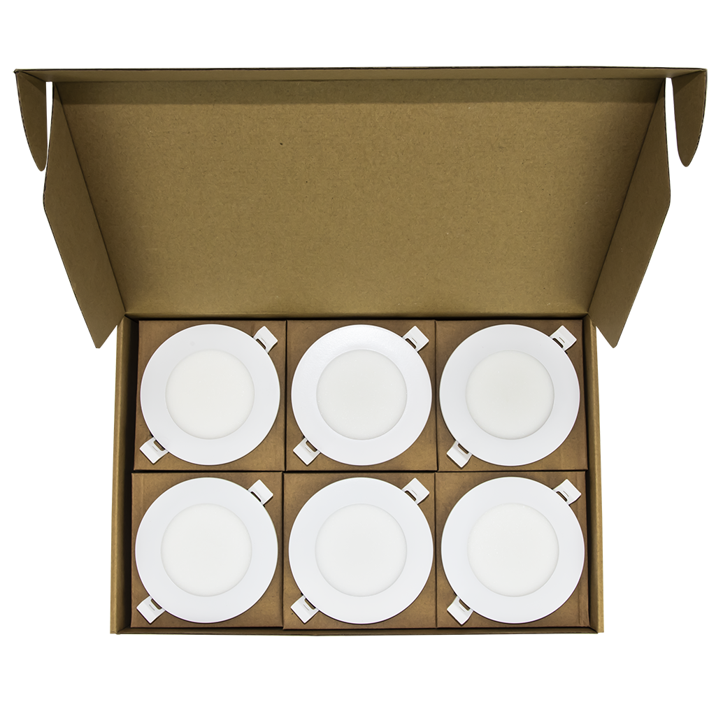 4-Inch Slim LED Recessed Light – 9W, 840 Lumens, 3CCT, Dimmable (6-Pack) - Buchanan Lighting LTD.