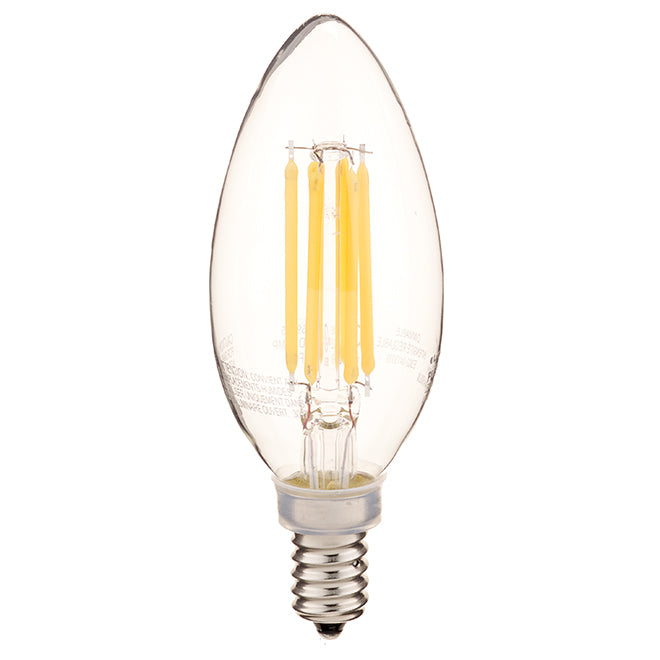 Luminus 4.5W B10 Candelabra LED Bulb | 6-Pack | 2700K & 5000K | 500LM | Dimmable | 60W Equivalent