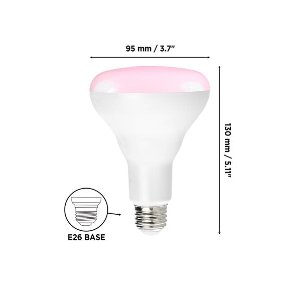 Luminus 9W BR30 LED Grow Light | Dimmable | 120V | 25,000 Hours | E26 Base