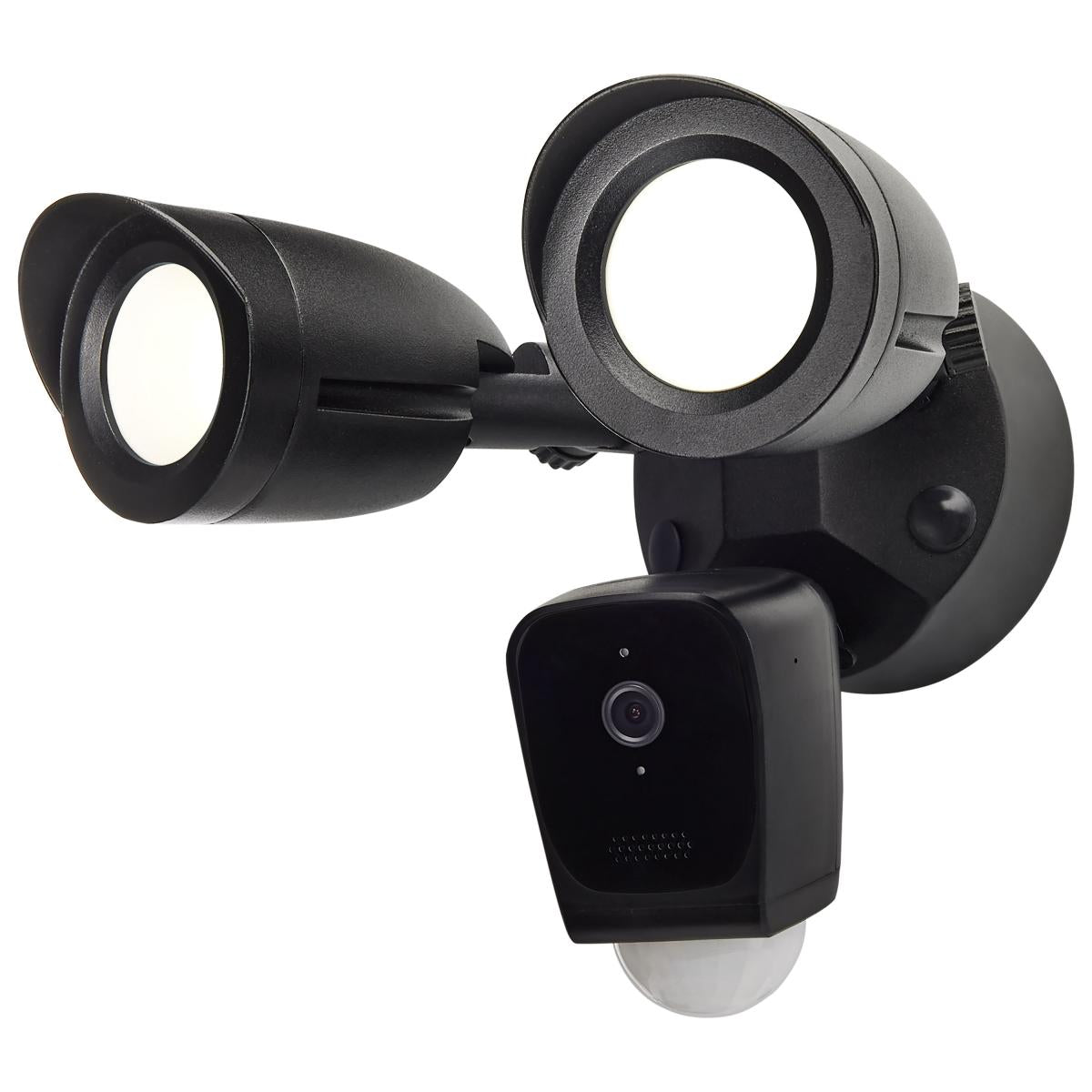 Smart Outdoor Bullet Security Light with Camera | 20W | 3000K Warm White | Starfish IoT | WiFi Enabled | Black Finish