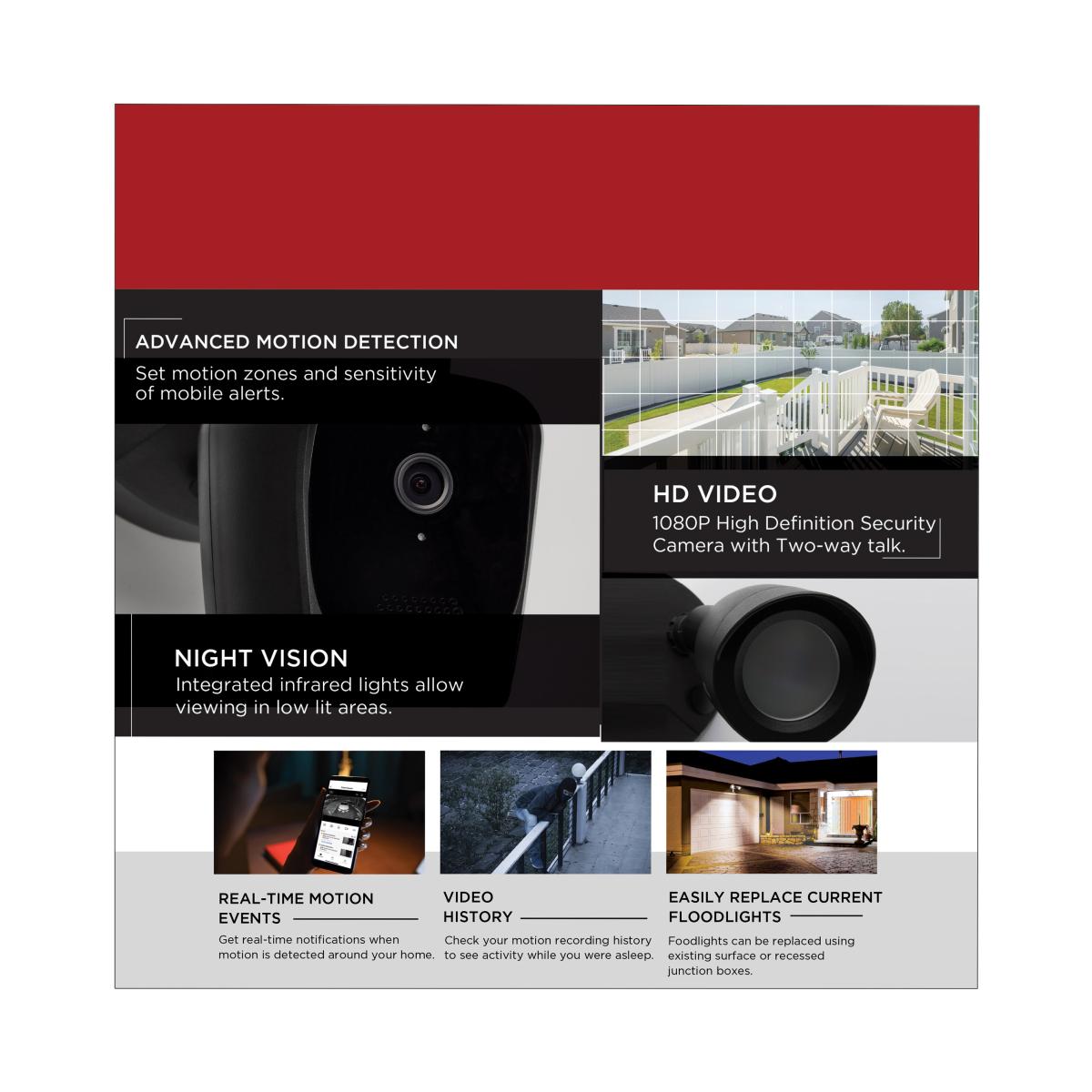 Smart Outdoor Bullet Security Light with Camera | 20W | 3000K Warm White | Starfish IoT | WiFi Enabled | Black Finish