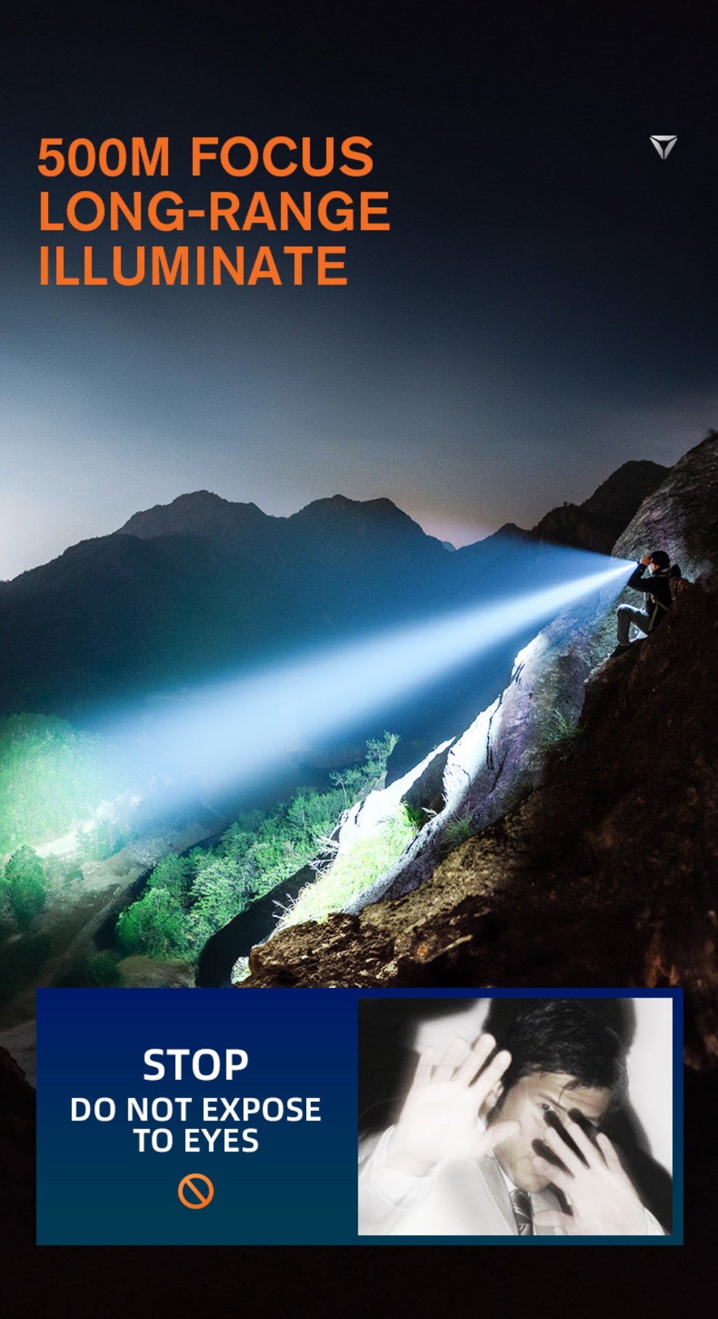 SUPERFIRE C16 Long-Range LED Flashlight | 2700LM, 500m Beam, Rechargeable - Buchanan Lighting LTD.