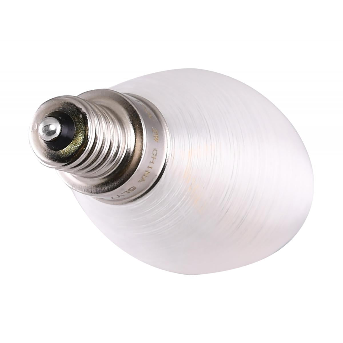 E12 4W Satin Spun LED Candle Bulb | 6-Pack | 2700K Warm White | 300LM | Dimmable | 40W Equivalent