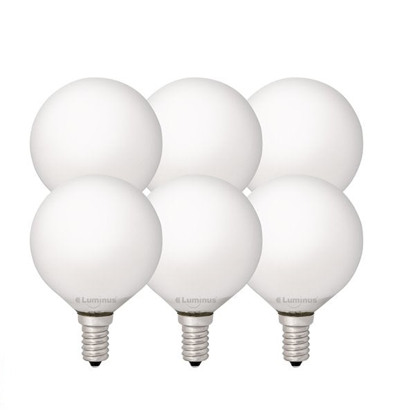 Luminus 4W G16.5 LED Globe Bulb | 6-Pack | 2700K Clear, 2700K Frost & 5000K Frost | 350LM | Dimmable | 40W Equivalent