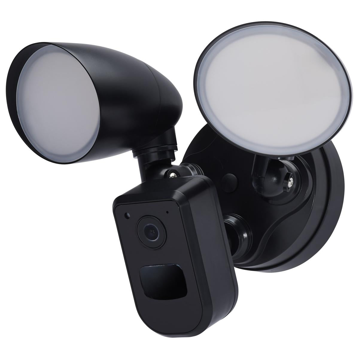 Smart Outdoor Security Light with Camera | 20W | CCT Selectable (3000K/4000K/5000K) | Starfish IoT | Black Finish | WiFi Enabled