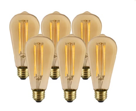 Luminus ST19 Vintage LED Bulb | 4-Pack | 2200K Amber | 40W Equivalent | Dimmable